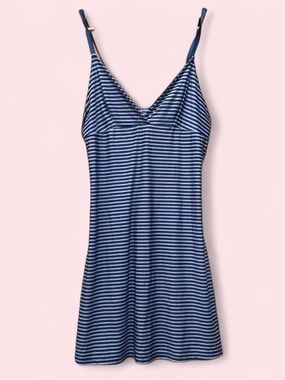 Striped Navy Blue & White Slip Dress